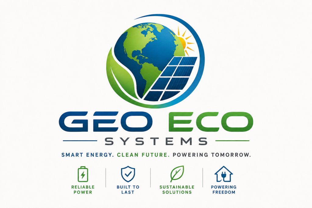 Geo Eco Systems solar energy and battery storage company logo