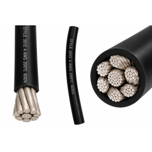 4 AWG ultra-flexible silicone wire black tinned copper battery cable