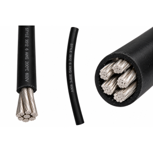 6 AWG ultra-flexible silicone wire black tinned copper battery cable