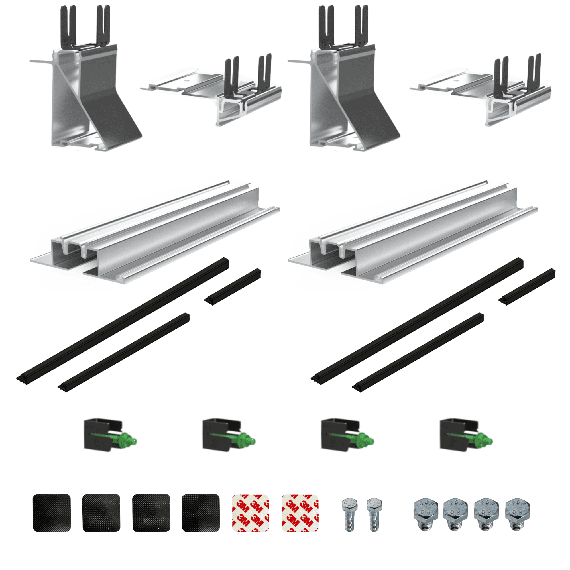IntegraRack MultiBallast DB 5 degree non-penetrating solar panel roof mounting kit