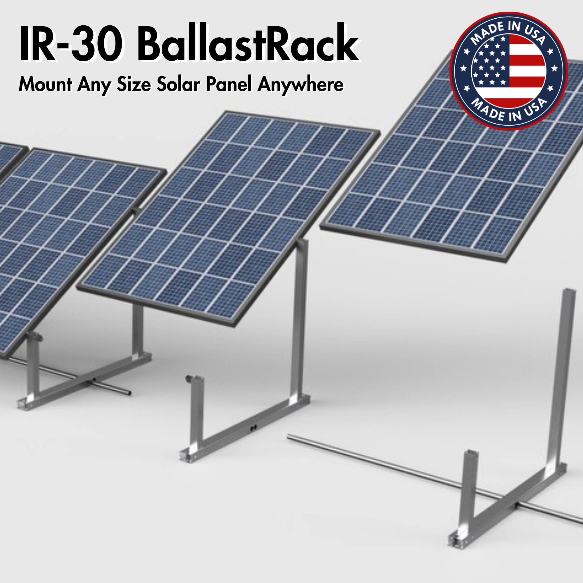 IntegraRack IR-30 BallastRack fixed 30 degree solar panel ground mounting rack