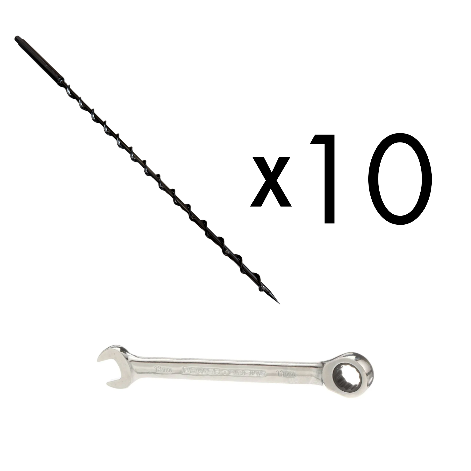 IntegraRack IR EarthScrew 30-inch steel ground anchors for BallastRack solar panel mounting systems